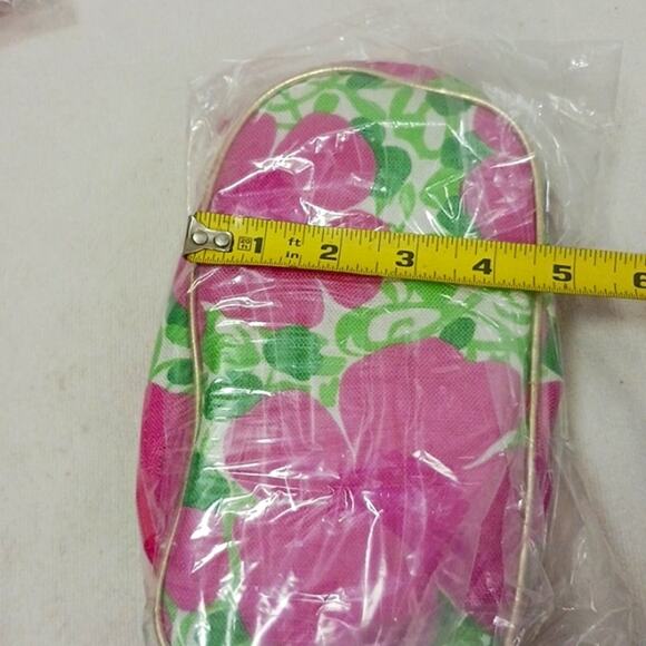 Lilly Pulitzer Zip Clutch Cosmetic Bag Purse Brand New! HOT PINK FLORAL